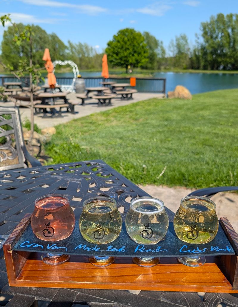 Henway Cidery and the Patio With the Pond View Henway Cidery and the Patio With the Pond View