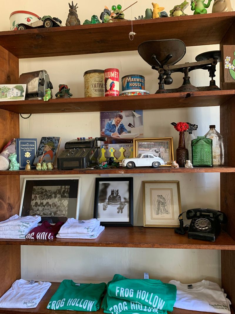 Inside, Frogs And Antiques Everywhere