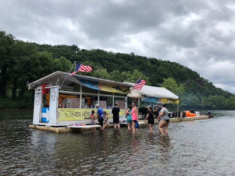 Lunch Is Waiting In The Middle Of The Delaware River