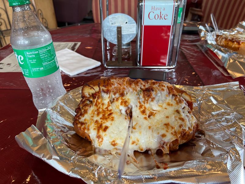 Pizza Folded Into A Roll