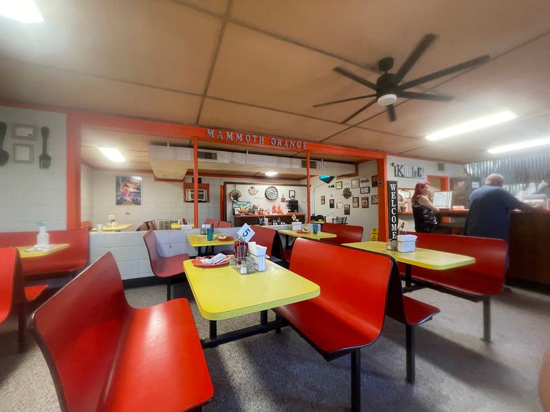 Red Vinyl Booths and Walls Full of Memories
