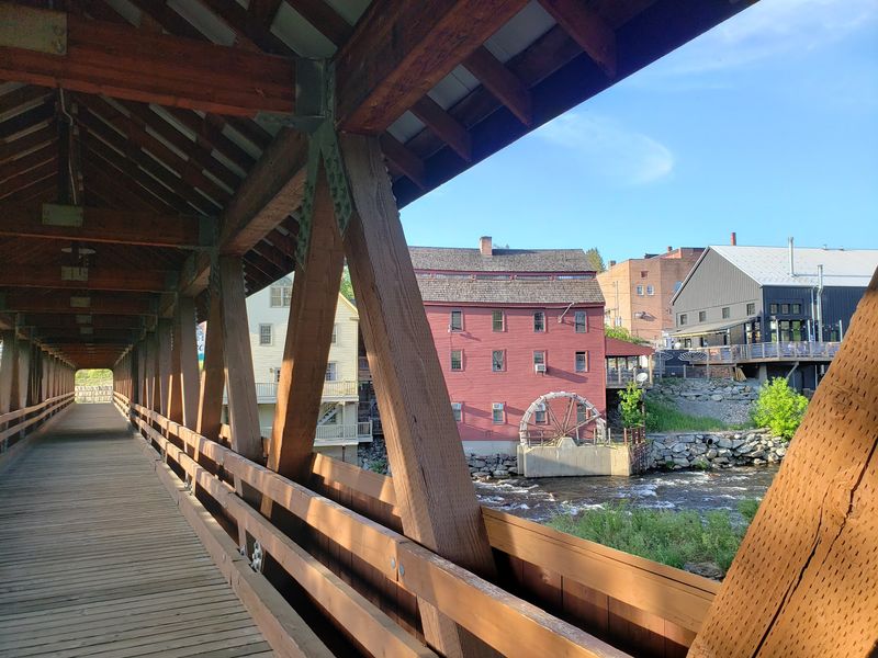 Riverwalk, Covered Bridge, and the Sound of Rushing Water