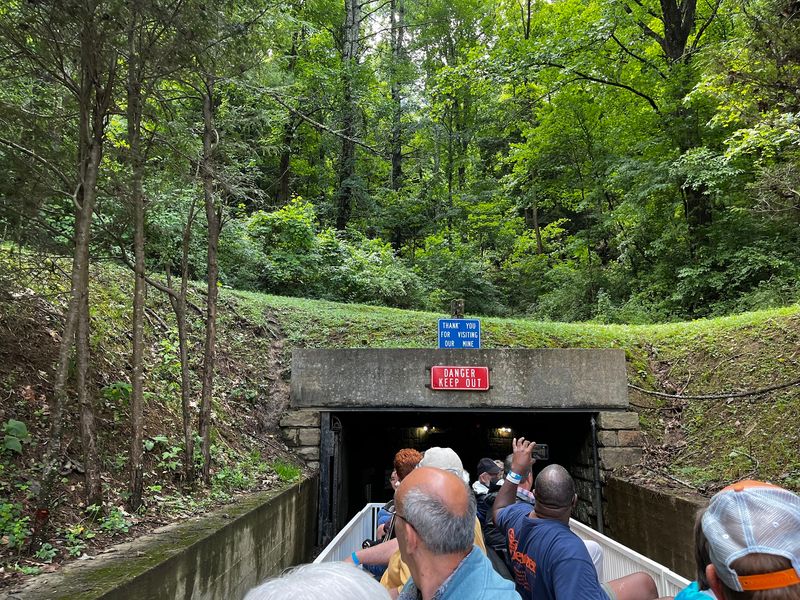 Rolling Into the Mountain on a Narrow Railcar Rolling Into the Mountain on a Narrow Railcar