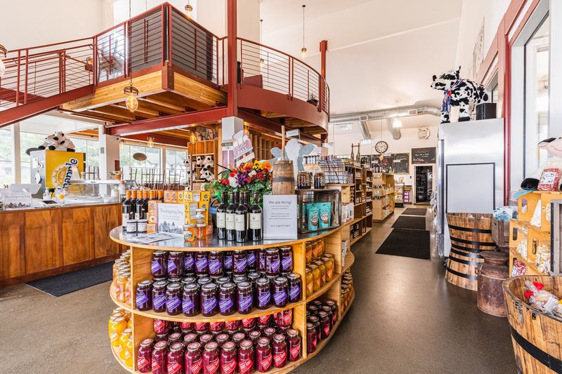 Shelves Full Of Jams, Crackers And Coastal Gifts