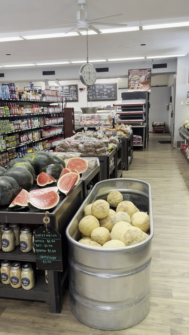 Shelves Stocked With Authentic Italian Goods