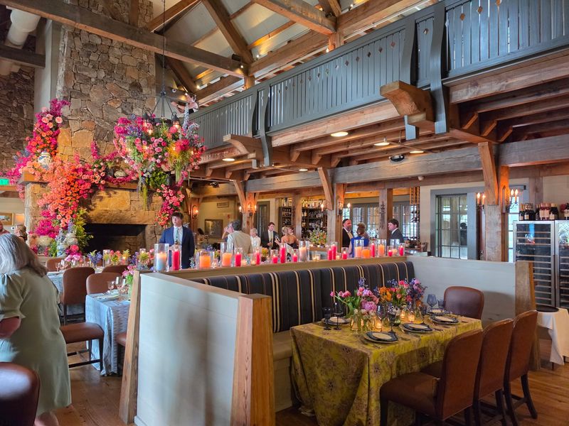 Stone Walls, Wood Beams, and a Fireplace That Owns the Room