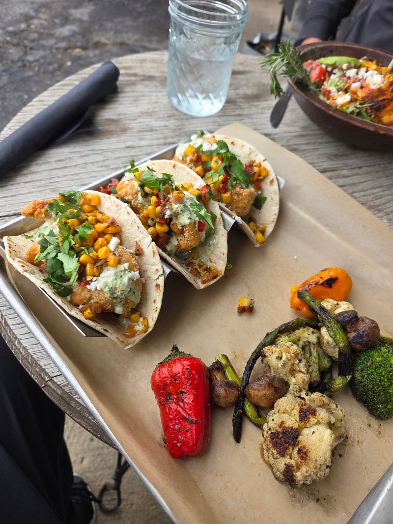 Street Tacos With A Grilled Ear Of Sweet Corn On The Side