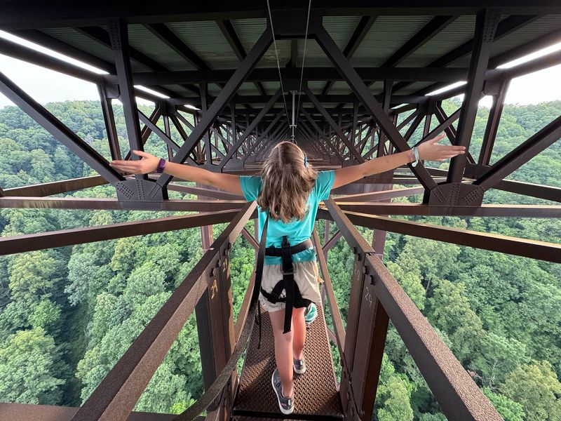 Strolling a Catwalk Under the New River Gorge Bridge