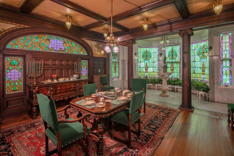 The Breakfast Room With Art Glass Windows Worth Staring At