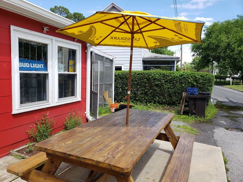The Porch, the Picnic Tables, and Pure Island Quiet