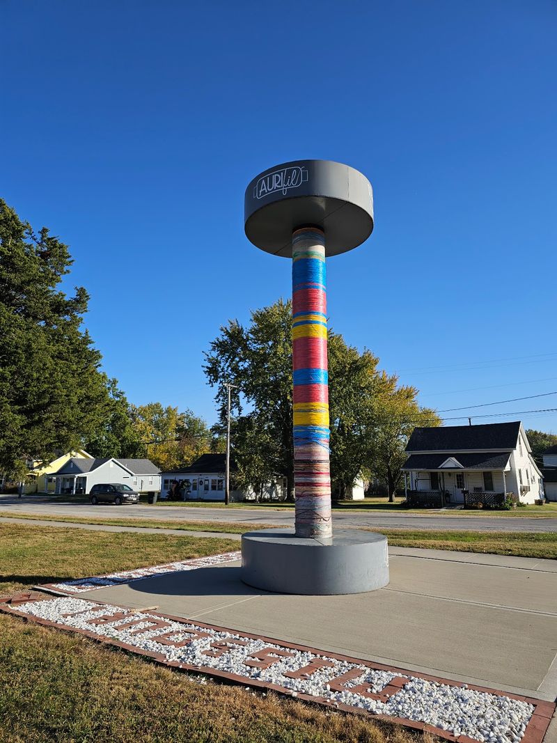 The World's Largest Spool Of Thread And Town Murals