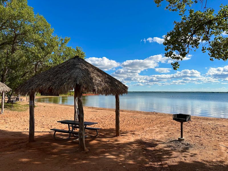 Those Thatched Huts Sitting Right On The Sand