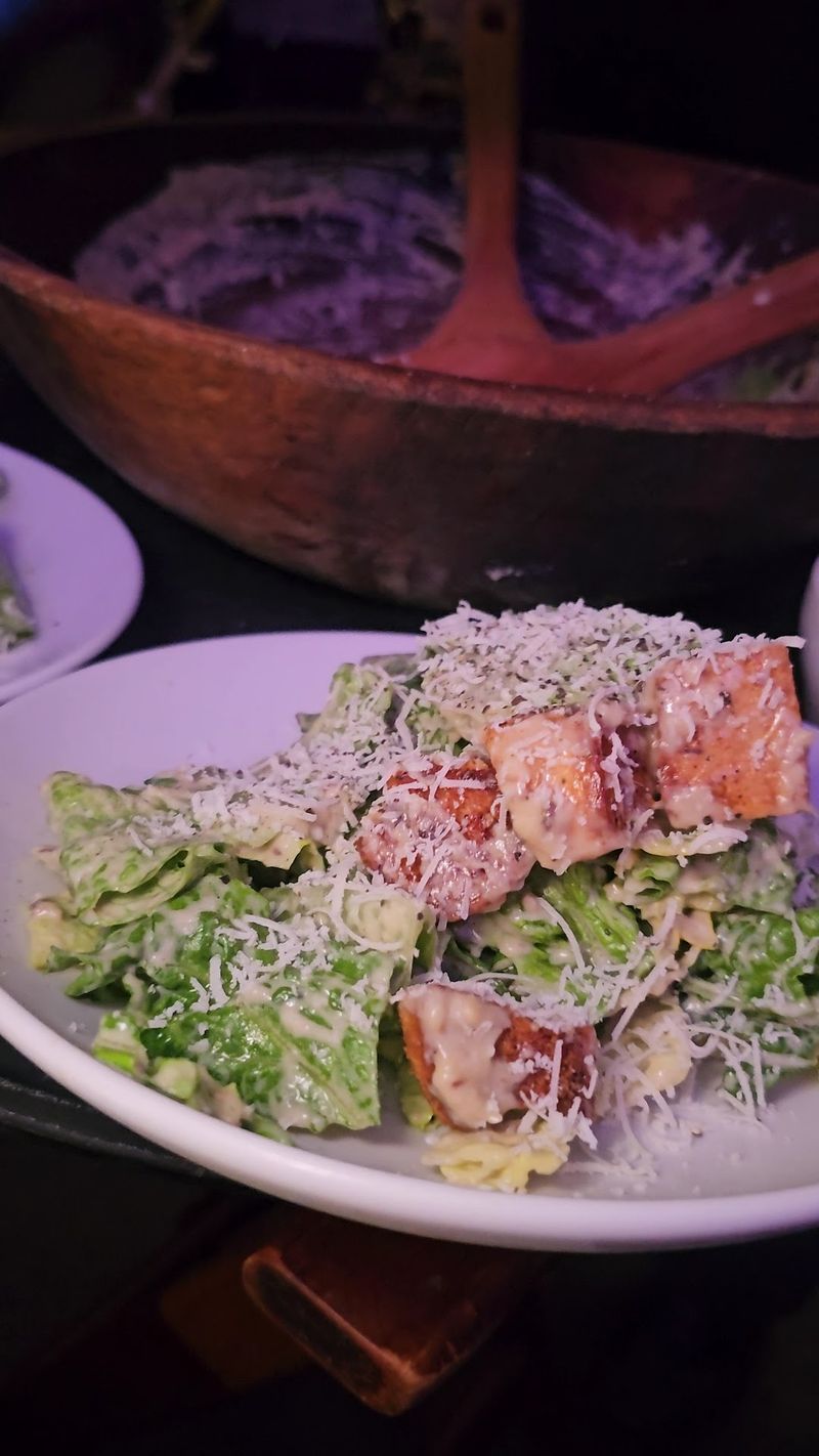 A Caesar Salad Built From Scratch In Front Of You A Caesar Salad Built From Scratch In Front Of You