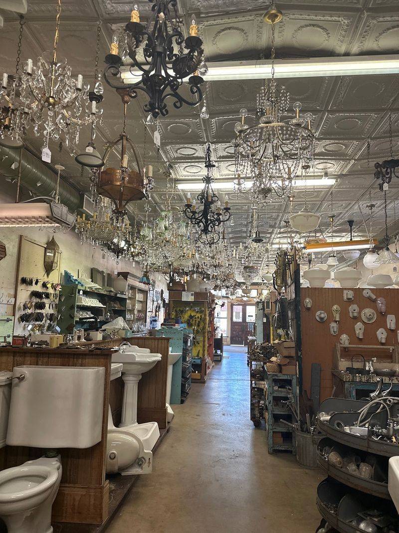 A Ceiling Full of Chandeliers and Vintage Light A Ceiling Full of Chandeliers and Vintage Light