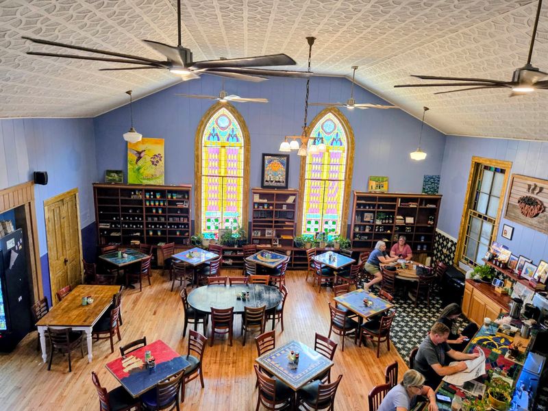 A Former Church Turned Coffeehouse A Former Church Turned Coffeehouse