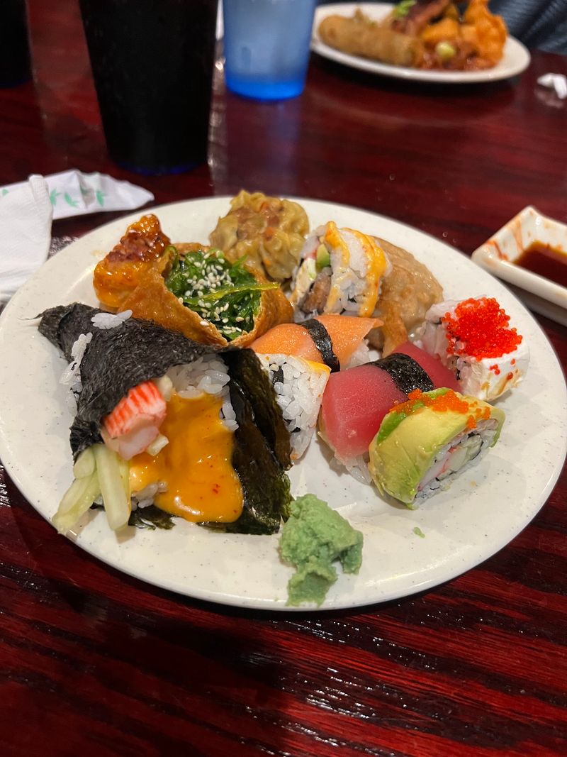 A Full Sushi Spread Waiting On The Side A Full Sushi Spread Waiting On The Side