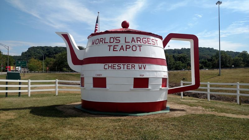 A Giant Kettle Beside U.S. Route 30 A Giant Kettle Beside U.S. Route 30