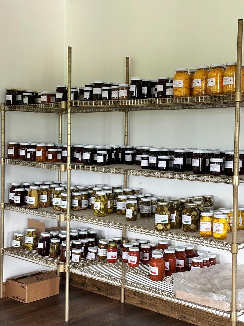 A Wall of Jams, Jellies and Pantry Jars A Wall of Jams, Jellies and Pantry Jars