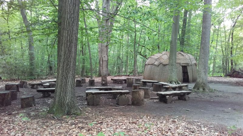 A Wigwam Behind the Building