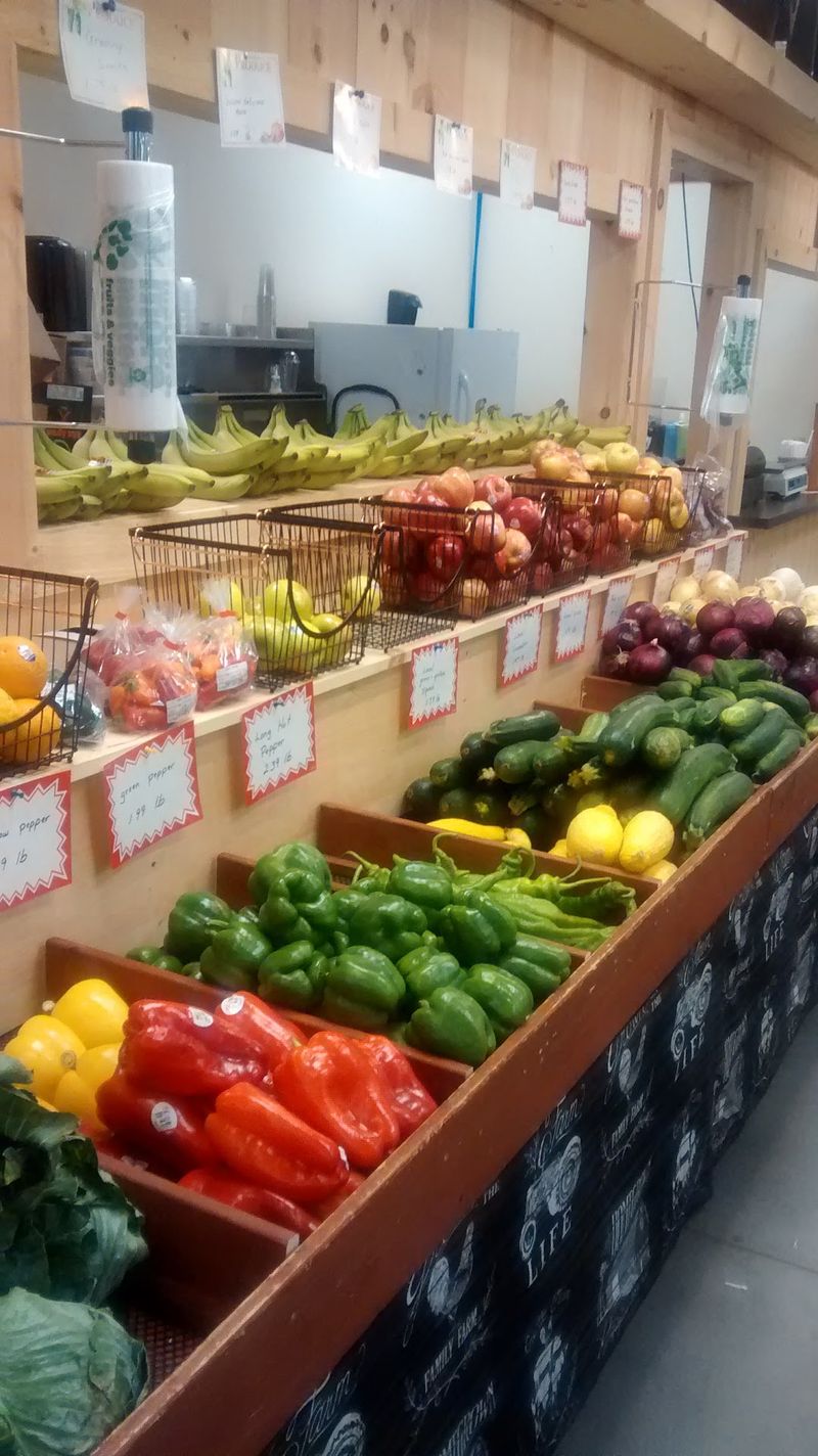 Amish-Grown Produce Piled High
