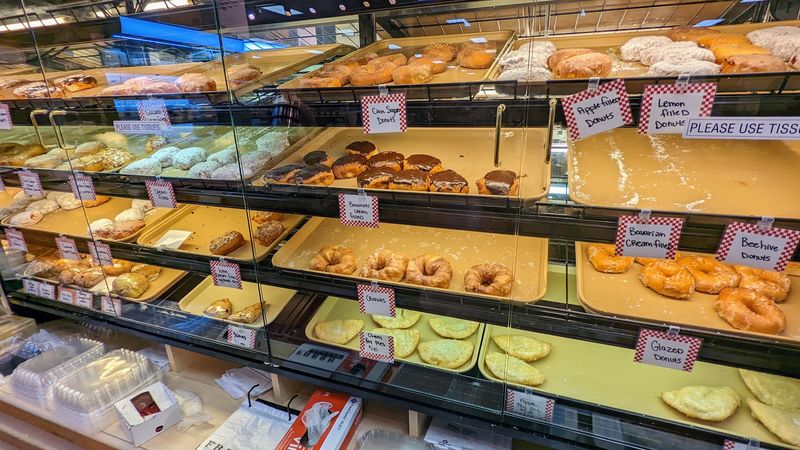 Bakery Cases Loaded With Pies, Cookies and Sticky Buns Bakery Cases Loaded With Pies, Cookies and Sticky Buns