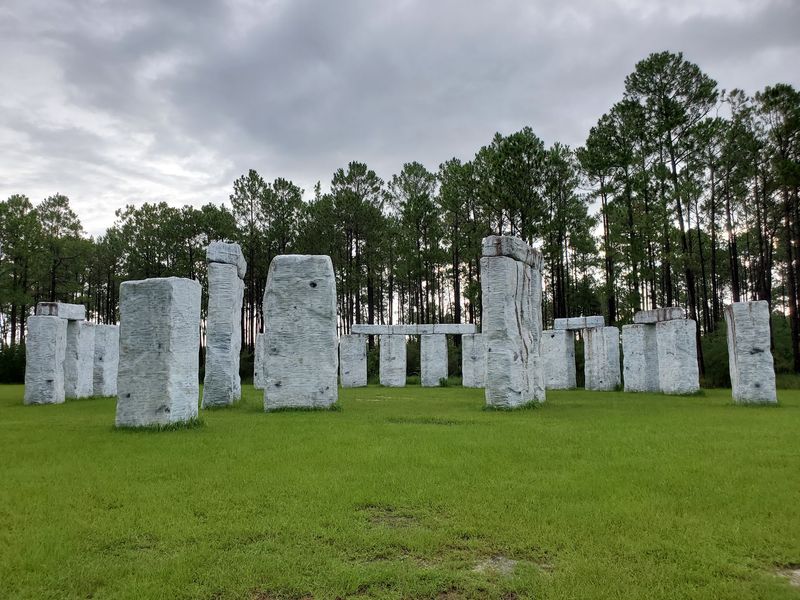 Bamahenge, Giant Stones In A Pine Forest