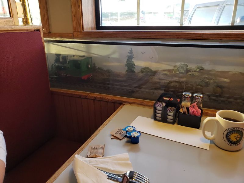 Booth Seating With the Best View of the Tracks Booth Seating With the Best View of the Tracks