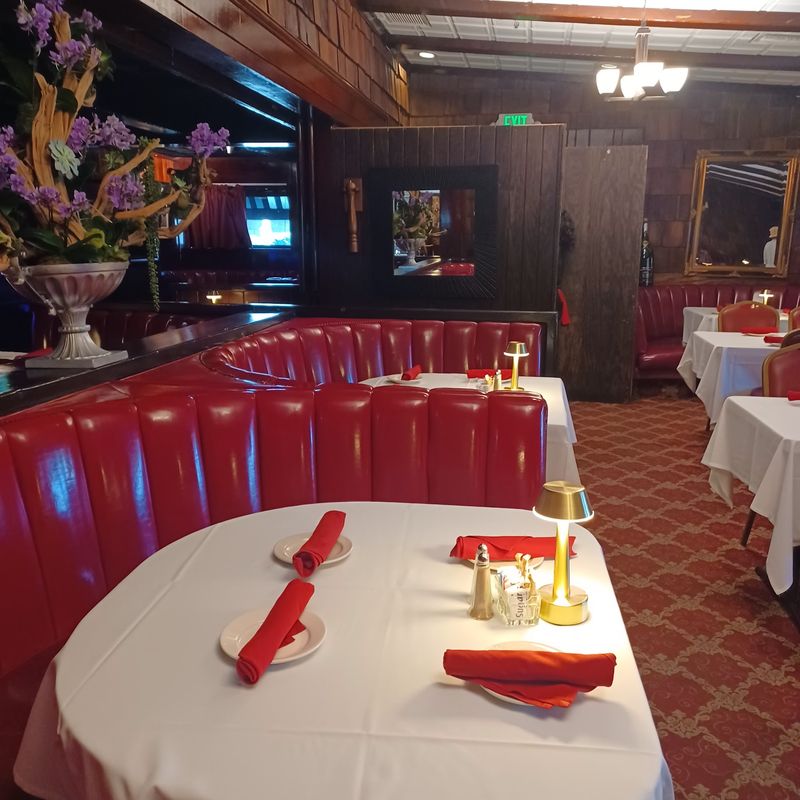 Burgundy Booths, Dark Wood, and Old Hollywood Everywhere