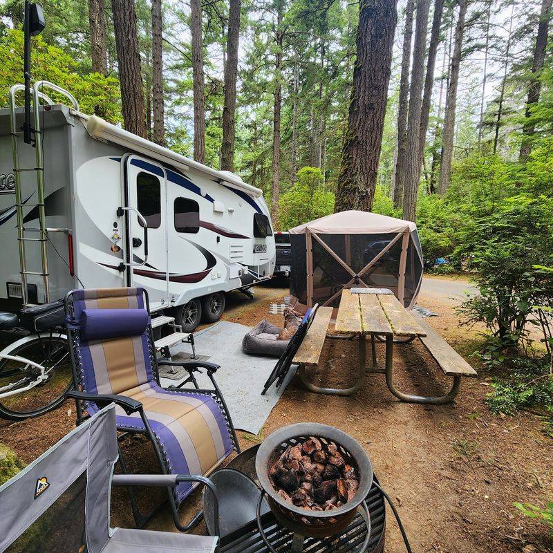 Camping Under The Trees At Honeyman