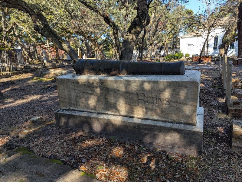 Captain Otway Burns and the Cannon on Top of His Tomb