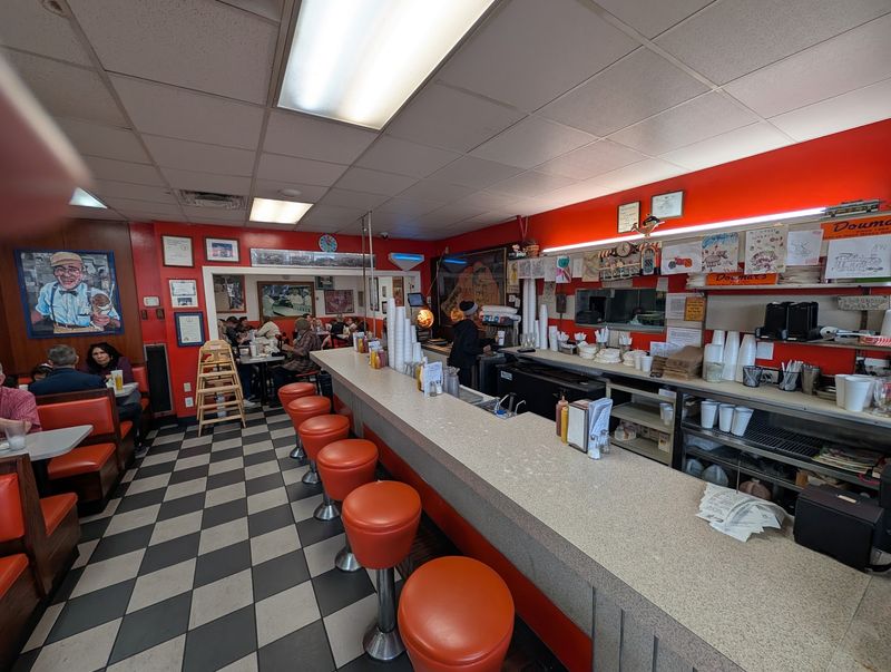 Counter Stools and Old School Booths Indoors Counter Stools and Old School Booths Indoors