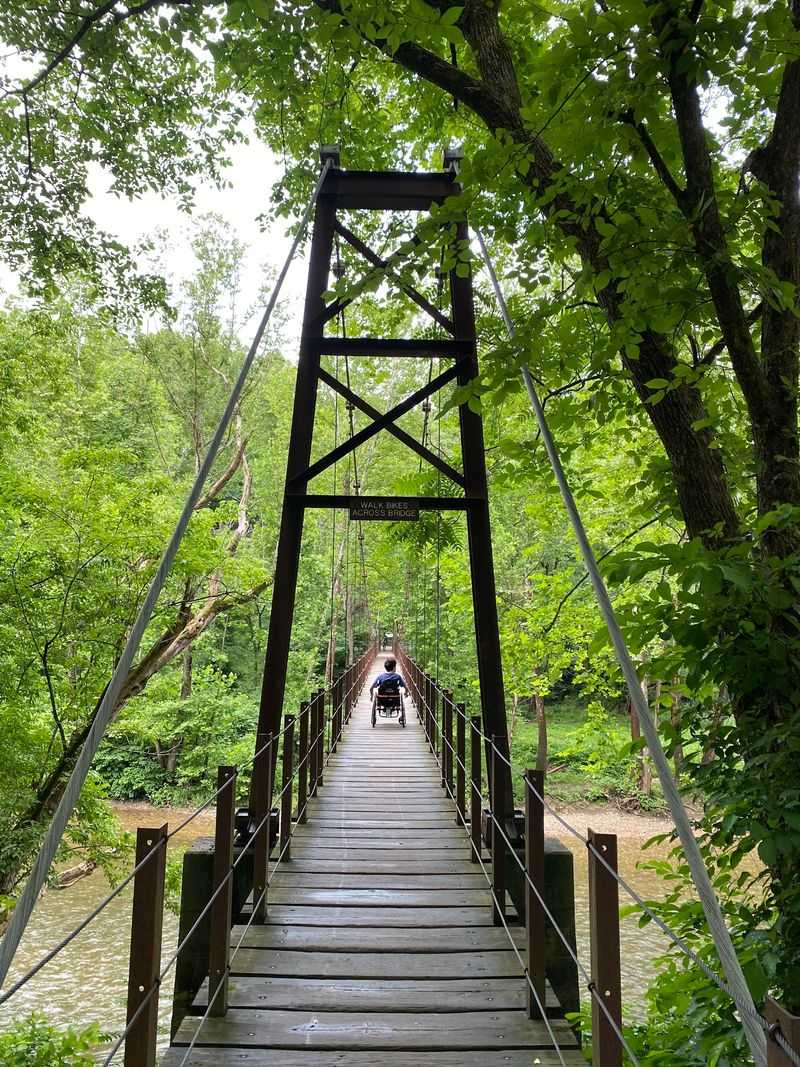 Crossing the Swinging Bridge