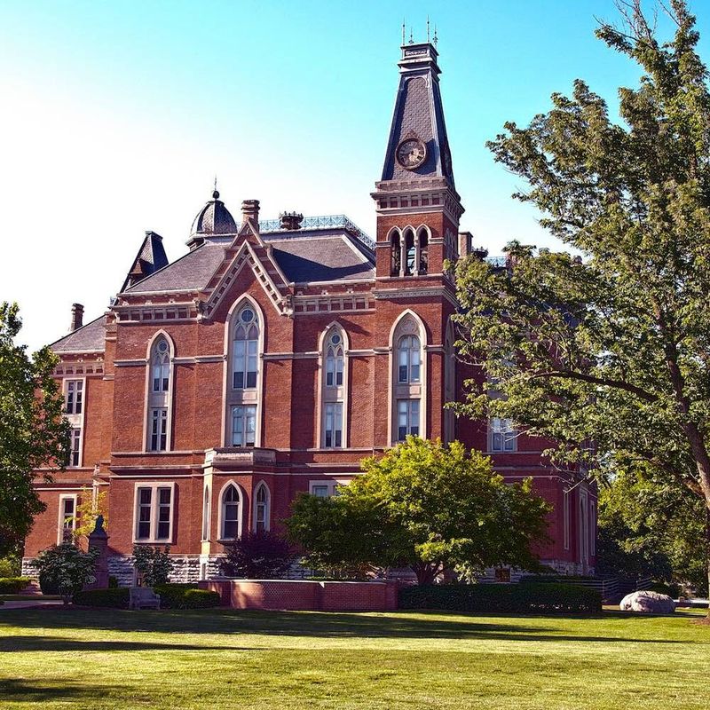 East College and Its Mansard Roof Show Off