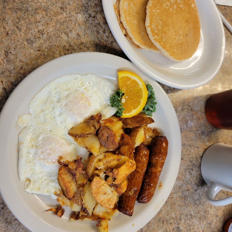 Eggs Cooked On A Flat-Top Griddle The Old Way Eggs Cooked On A Flat-Top Griddle The Old Way