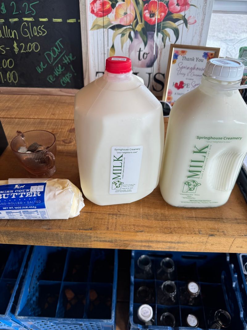 Glass Bottles And Cream That Floats To The Top Glass Bottles And Cream That Floats To The Top