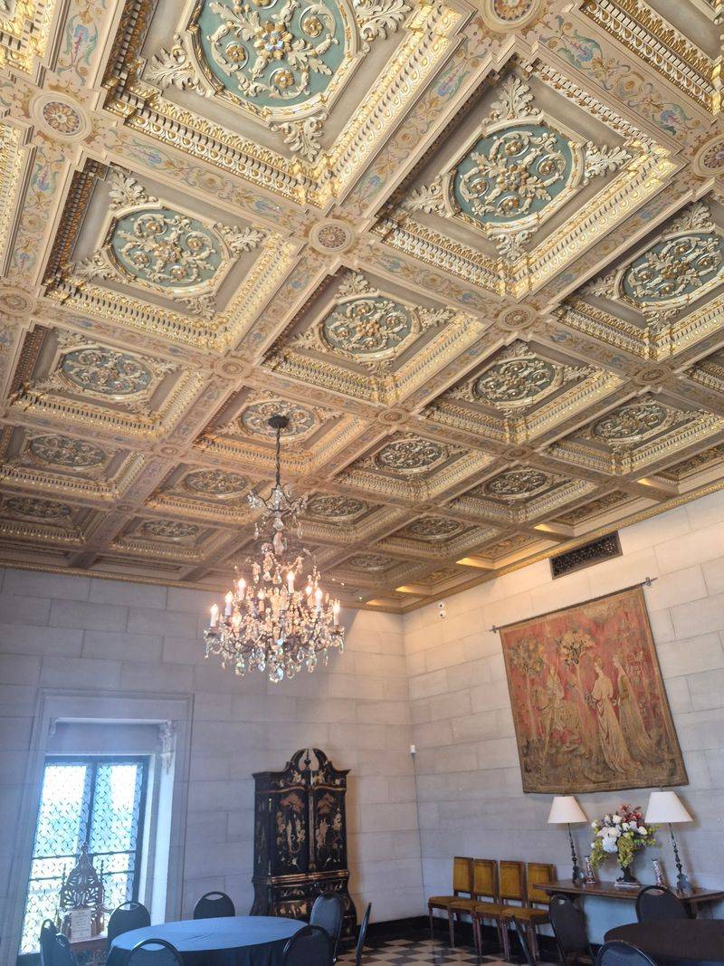 Gold Leaf Ceilings and Waterford Crystal Gold Leaf Ceilings and Waterford Crystal
