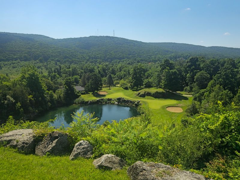 Golf Holes Perched Above a Quarry Golf Holes Perched Above a Quarry