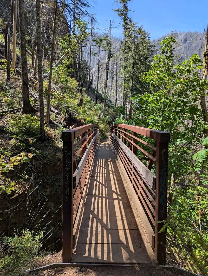 High Bridge Over The Narrow Slot Canyon