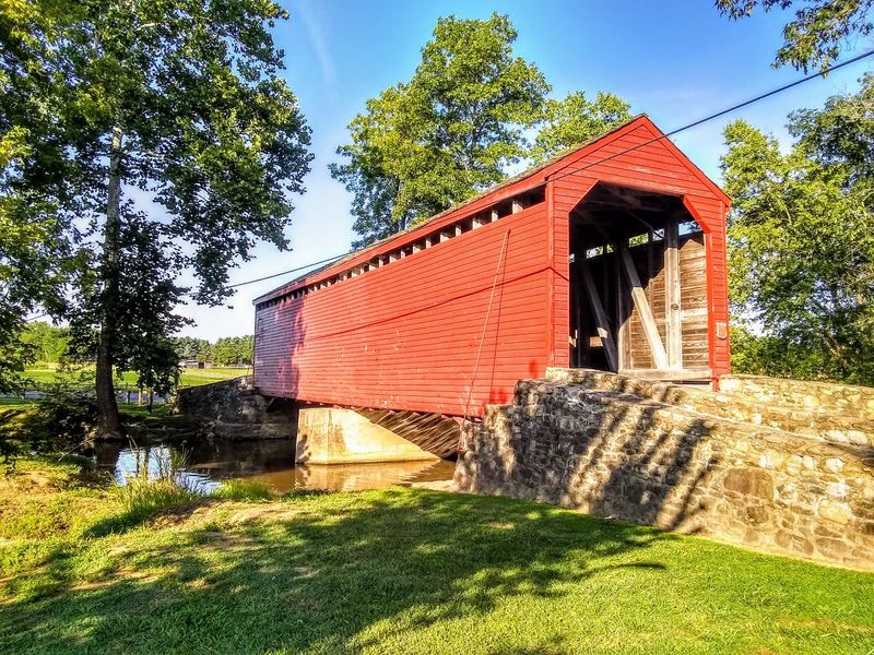 Historic Loys Station Covered Bridge Near Rocky Ridge