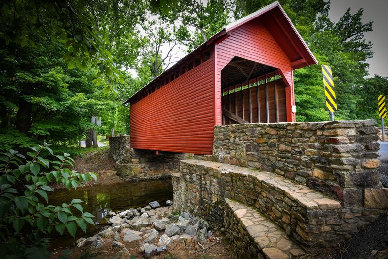 Historic Roddy Road Covered Bridge And Its Little Park