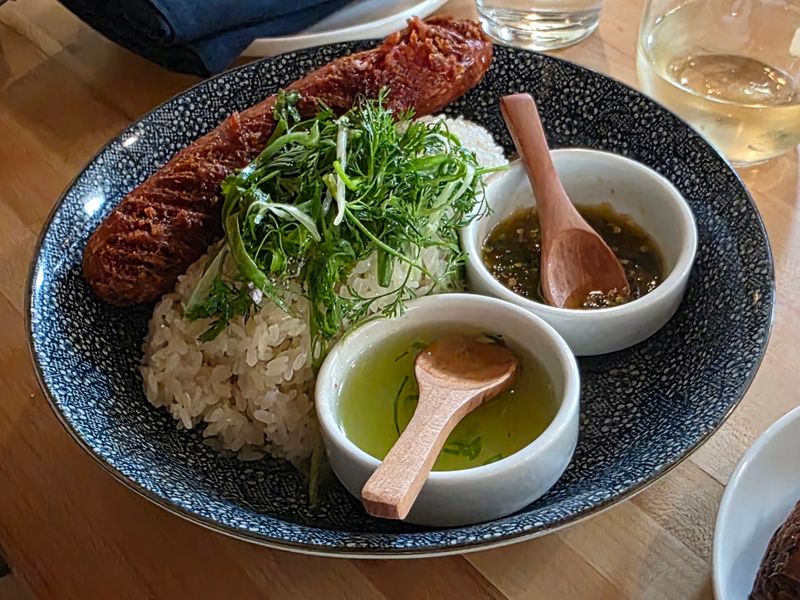 Hmong sausage and sticky rice done right