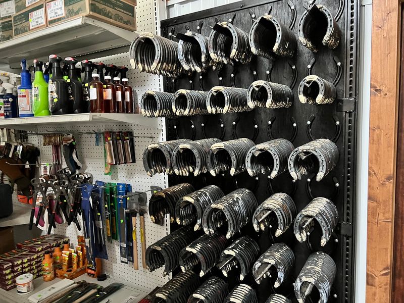 Horseshoes, Fabric Bolts and Sturdy Work Boots Horseshoes, Fabric Bolts and Sturdy Work Boots