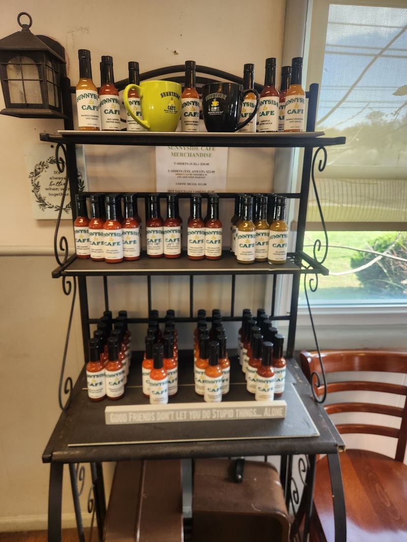 House-Made Hot Sauces Lined Up And Ready House-Made Hot Sauces Lined Up And Ready