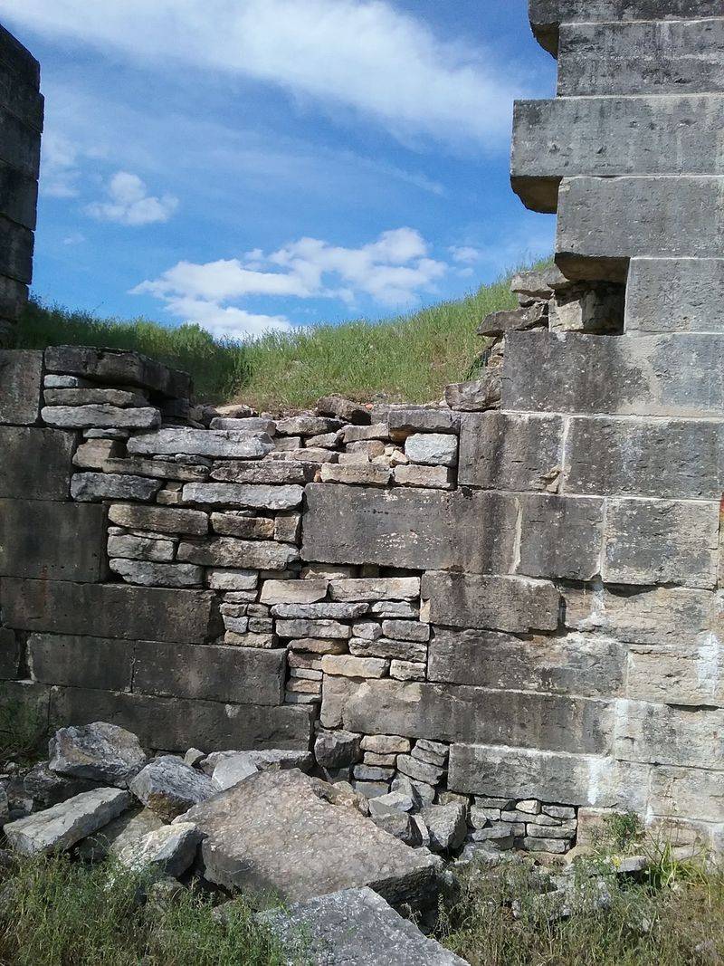 Limestone Blocks Stacked Without Machines Limestone Blocks Stacked Without Machines