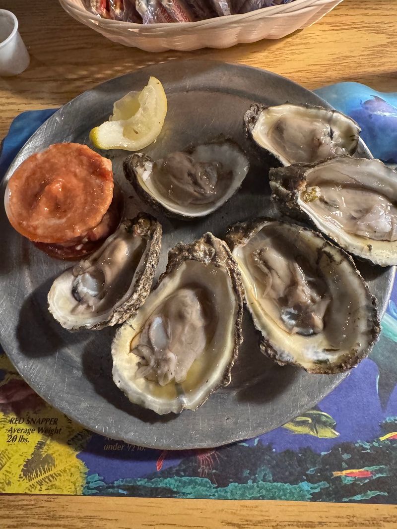 Oysters Shucked a Few Feet Away Oysters Shucked a Few Feet Away