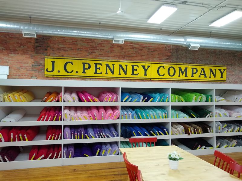 Penney's And Its Wall Of Solid Fabrics Penney's And Its Wall Of Solid Fabrics