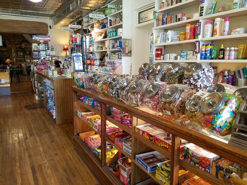 Penny Candy Bins And Shelves Packed With Country Provisions