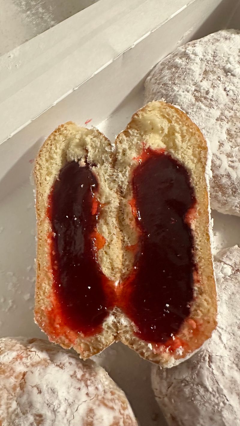 Powdered Donuts Packed With Real Fruit Filling Powdered Donuts Packed With Real Fruit Filling