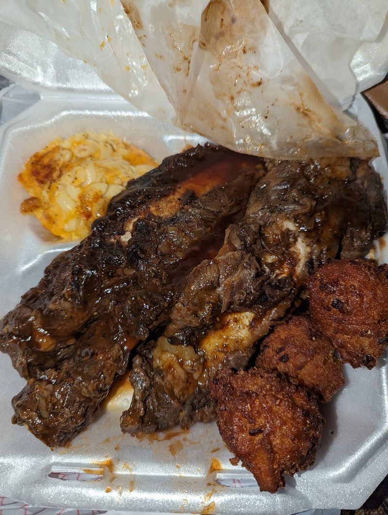 Ribs, Burgers, and a Table Full of Sides Ribs, Burgers, and a Table Full of Sides