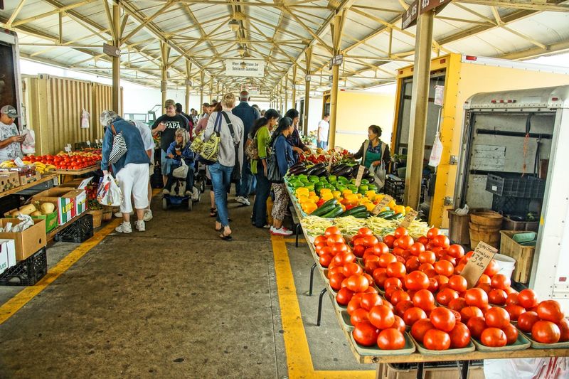 Rows of Covered Stalls That Seem to Go On Forever